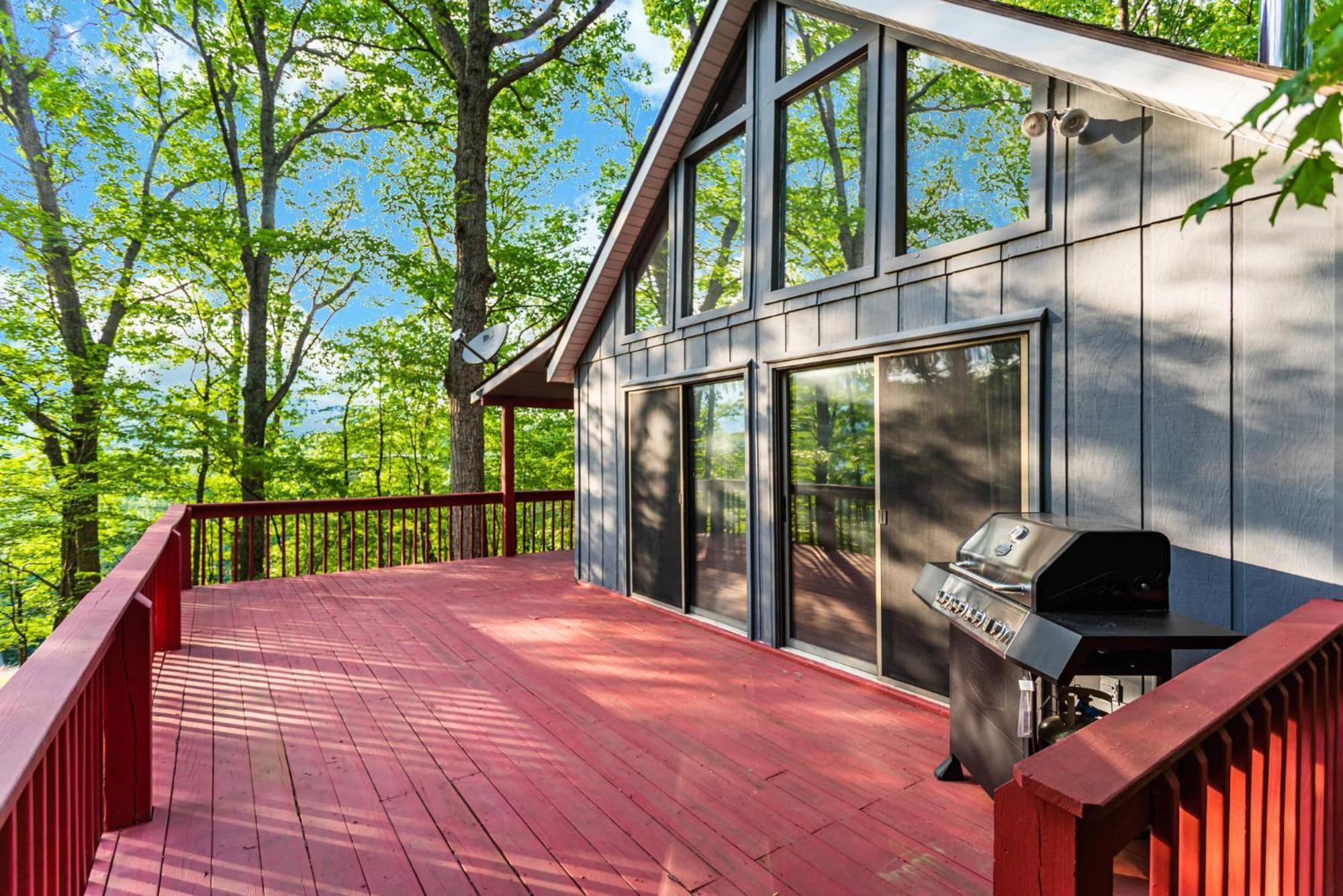 Hot Tub, Large Deck, Wifi, Fire Pit At Chalet Cabin Morton Grove ภายนอก รูปภาพ