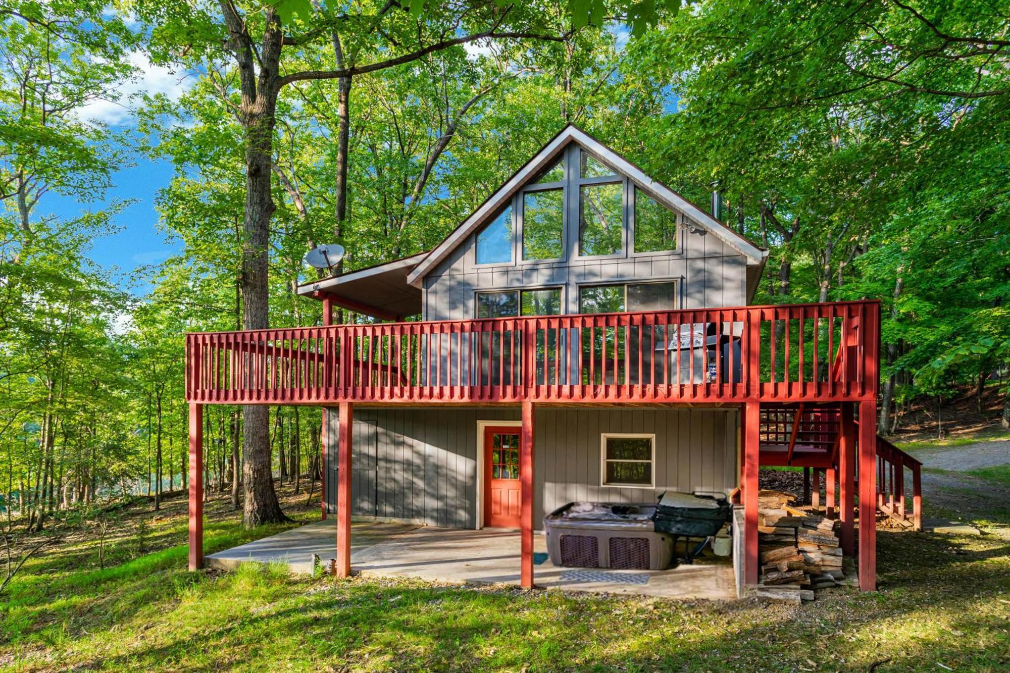 Hot Tub, Large Deck, Wifi, Fire Pit At Chalet Cabin Morton Grove ภายนอก รูปภาพ
