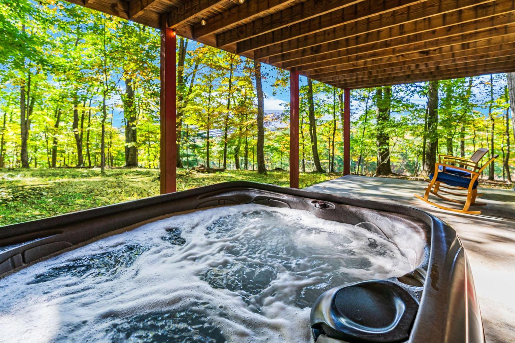 Hot Tub, Large Deck, Wifi, Fire Pit At Chalet Cabin Morton Grove ภายนอก รูปภาพ